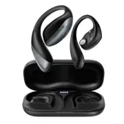 Open Ear Headphones, Bluetooth 5.4 True Wireless Earbuds Air Conduction Black