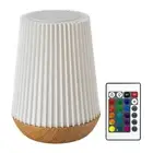 Cordless LED Table Lamp USB Rechargeable Touch Pleated Bedroom Bedside Lamp (E)