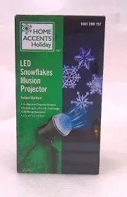 Home Accents Holiday LED Snowflakes Illusion Motion Projector Moving Images NEW!