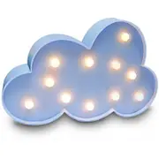 Catzon 3D Cloud Light Marquee Logo Night Light Battery Powered Party Birthday Decorations -Blue