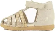 [Bopy] REGULE Gold Baby Girls' Sandals - First Shoes Made of Leather