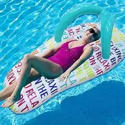 Swim Ring Inflatable Pool Toys Water Slippers Floating Row Floating Bed Fashion Slippers Swimming Ring Water Inflatable Swimming Ring Air Cushion LWX