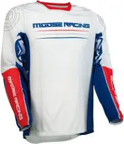 Moose Offroad Sahara, jersey , color: White/Red/Blue , size: M