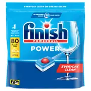 Finish Power Lemon Dishwashing Tablets - 80 Pack