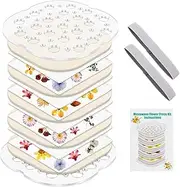 Windspeed Microwave Flower Press, 4 Layers Flower Pressing Kit for Adults Plant and Flower Press Kit for Kids DIY Arts, Resin Crafts, Scrapbooking, Nail Craft(7.9×7.9 in)