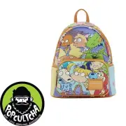 Nickelodeon - Nick 90s Color Block 10” Faux Leather Mini Backpack "New"