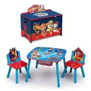 Delta Children PAW Patrol 4-Piece Playroom Set Includes Table with 2 Chairs and