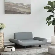 Dog Bed Light Grey 70x45x28 cm Fabric - Comfortable and Durable Sofa for Small Pets with Sturdy Pine Wood Frame & Foam Padding - Stylish Pet Furniture Up to 50 Kg Load Capacity