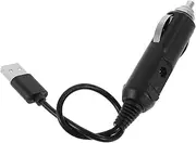 iplusmile USB Lighter High Power Emergency Power Supply Cable Auto Lighter Adapter to USB Plastic Power Supply Cord Black