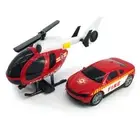 Fire Engine Police Vehicles Play Set Helicopter Toy Car Toys for Boys Kids Gifts