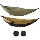 Double Portable Hammock Quick Drying Nylon Camping Hammock With Tree Strap For O
