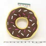 10.5" Jumbo Chocolate ZippyPaws Donutz Plush Squeaky Dog Pet Toy NEW