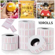 10x Price Tag Gun Labels Tags Rolls Sticker Pricing Tagging Labels Hot Sale Item
