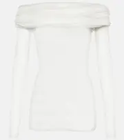 [Christopher Esber] Christopher Esber Draped silk top AU 10 white