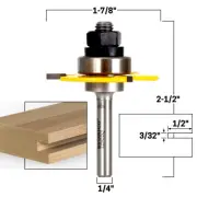 3/32" Slotting Cutter Router Bit - 1/4" Shank - Yonico 12902q