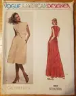 Vogue Designer Geoffrey Beene Vintage 80's Pattern 1664 Dress 2 Lenghts Size 12