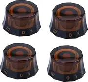 Ｓｉｍｈｏａ 4 Pack of Guitar Knobs for Bass Volume Control And Repair, Light Brown