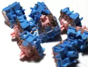 8x Gateron Melodic Keyboard Switches Clicky RGB 5 Pin Factory Pre-lubed 60gf...