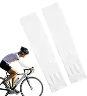 [Generic] Sun Protection Sleeves, Half-finger Sunscreen Protector, Sun Protection Cooling Sleeves To Cover Arms for Women Driving UV Blocking