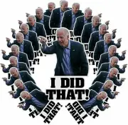 10-100 Joe Biden I DID THAT! Sticker FJB Funny Vinyl High Quality 2.3" x 1.8"