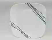 ❤️ Corelle SIMPLE SKETCH Square 10 1/2" DINNER PLATE *Contemporary Black Lines