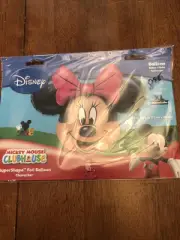 Super Shape Jumbo 28 x 23 Foil Balloon Disney Minnie Mouse Head w/ Pink Bow