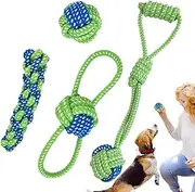 Dog Rope Toys - 4X Puppy Teething Chew Toys - Entertainment Games, Fun Activity, Pet Rope for Small, Medium, Large Breeds, Pet Supplies