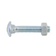 Zenith 3/8 x 2" Zinc Plated Cup Head Bolt And Nut