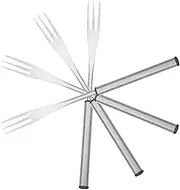 FONDOTIN 4pcs Stainless Steel Fondue Forks Non- Handles for Cheese Chocolate Ice and Tool for Hot Pot and Dipping Delights