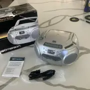 Emerson PD6548SL CD/Radio/Cassette Boombox Silver NEW In Factory Box