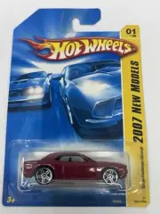 Hot Wheels 2007 New Models Burgundy Red Dodge Challenger Concept #1 A2
