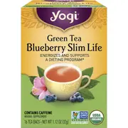 Yogi Tea Herbal Tea Bags Green Tea Blueberry Slim Life 16 Pack