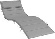 vidaXL Water-Resistant Sun Lounger Cushion in Oxford Fabric, Grey - Comfortable and Durable Outdoor and Indoor Seating Pad
