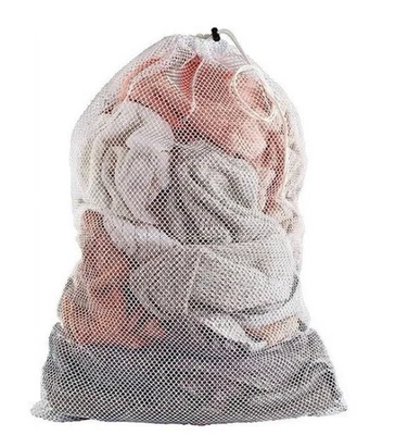 Heavy Duty - Commercial Mesh Laundry Bag - Nylon Material w/Drawstring Closure.