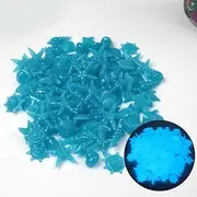 Glow in The Dark Pebbles 300pcs Glows Rainbow Glow Stones Rocks Luminous Pebbles for Outdoor Decor, Garden, Aquarium, Walkway, Fish Tank, Glow Stones Rocks (Color : Blue)