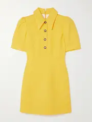 [Alessandra Rich] Alessandra Rich - Bouclé Mini Dress - Yellow - IT38 IT 38 Yellow