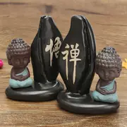 Buddha Backflow Incense Cone Coil Burner Holder Buddhist Monk Zazen Fragrant Smoke Backflow Censer 1528 #1