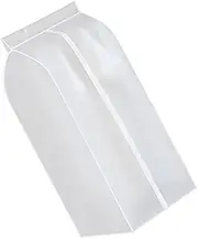 HEALSOPTHY Reusable Transparent Garment Bag for Clothes Storage Dustproof Cover Wear-resistant Hanging Garment Holder Convenient Zipper Design for Organizing Wardrobe