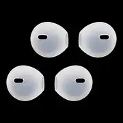 TORMEN 4 PCS Soft Silicone Earbud Covers - Anti-Slip and Anti-Drop Sport Ear Tips - Compatible with iPhone Ear Tips (Transparent,