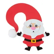 Fun Express Santa Hat Christmas Doorknob Hanger Foam Craft Kit, 7 1/4" x 9 1/2"