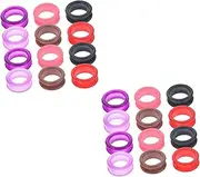 2sets Silicone Scissors Finger Rings for Hairdressing Pet Grooming Scissor Ring Comfortable and Protective Multi-color 12pcs*2