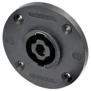 Loud Speaker Panel Mount With 4 Pole Chassis Connector Round G Size Flange Black