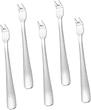Camping Grill Forks 5pcs Stainless Steel Meat Forks Suitable for BBQ Chicken Wings Kebabs