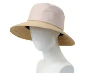 C29 Ladies Pink Beach Fisherman Hat Summer Cool Sunscreen Cover Face Foldable Bowknot Beach Straw Hat Fishing Hat