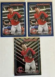 2024 Topps Update Gavin Williams Rookie Debut Lot x2 Blue x1 Holiday Gaurdians