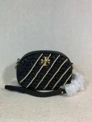NEW Tory Burch Kira Crochet Raffia Small Camera Bag $428
