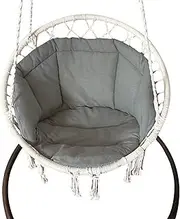 UYSOFRCV Hammock Egg Chair Cushion, Patio Outdoor Hanging Basket Chair Cushions Swing Chair Pads for Garden Porch, Only Overstuffed Cushion Exclude Chair,Dark Gray