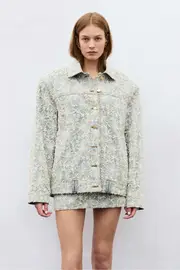 Bloom Lace Denim Skirt