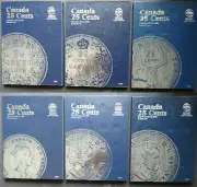 Set of 6 - Whitman Canada 25 Cents Coin Folders Number 1-6 1870-2013 Album Book