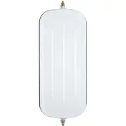 K-Source RH072W Replacement West Coast Mirror Head Ribbed back White Stainless S